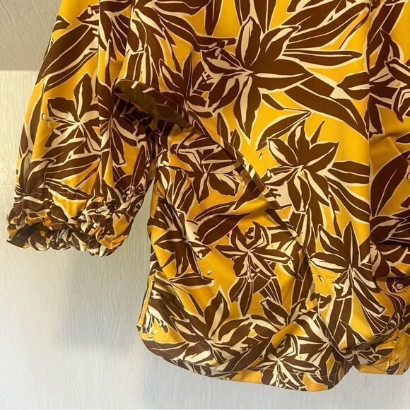 I.Madeline Yellow Floral Print Nursing Top, Breastfeeding Shirt, Size Large - Picture 2 of 8